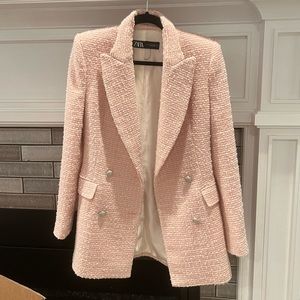 Zara Tweed Blazer Jacket Size Small